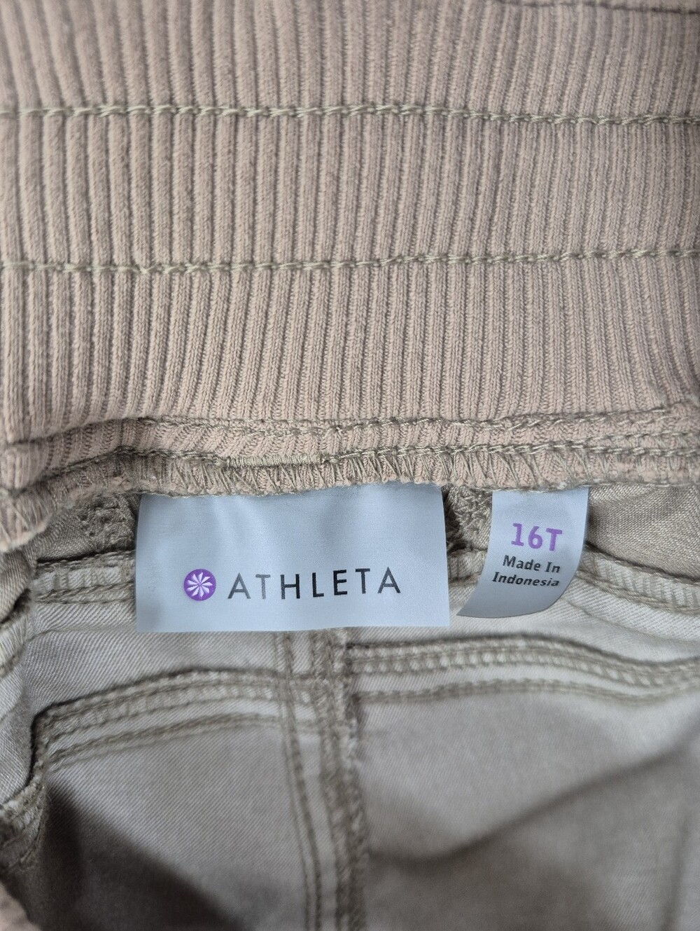 Athleta Shasta Convertible Hiking Utility Pants women's 16T Tall khaki stretch - Picture 11 of 13
